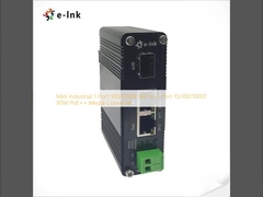 Mini Endüstriyel 1-Port 100/1000X SFP'den 2-Port 10/100/1000T 90W PoE++ Medya Değiştiricisi