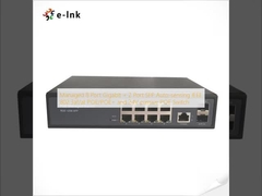 Yönetilen 8 Port Gigabit + 2 Port SFP Otomatik algılama IEEE 802.3af / POE / POE + ve 24V pasif POE anahtarı