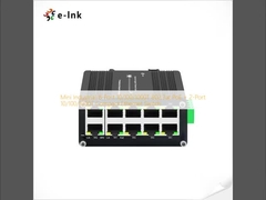 Mini Endüstriyel 8-Port 10/100/1000T 802.3at PoE + 2-Port 10/100/1000T Kompakt Ethernet Değiştiricisi