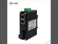 Mini Endüstriyel 2-Port 10/100Base-TX - 100Base-FX Medya Dönüştürücü, Tam/Yarım Dubleks Desteği, A