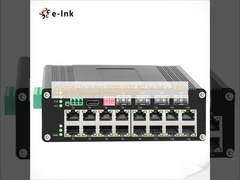 Endüstriyel L2+ 16-Port 10/100/1000T 802.3at PoE + 4-Port 1000X SFP Yönetilen Ethernet Değiştiricisi