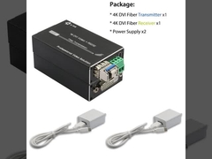 RS232 ile Mini 4K DVI Fiber Optic Extender, fiber kablosu üzerinden 80 km'ye kadar iletim mesafesi