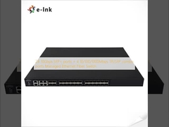 24 10Gbps SFP+ bağlantı noktası + 4 10/100/1000Mbps TP/SFP kombinasyon bağlantı noktası Yönetilen Ethernet Fiber Switch