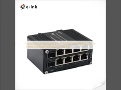 Mini Endüstriyel Yönetilen 8-Port 10/100/1000T 802.3at PoE + 2-Port 100/1000X SFP Ethernet Switch