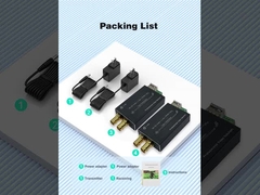 Tally ve RS485 ile Mini 12G-SDI Fiber dönüştürücü tam dijital kompresyonsuz yayın lev