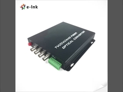 4Ch HD-AHD/HD-CVI/HD-TVI/CVBS Endüstriyel geniş işlevsel yelpazesi ile 4-in-1 Video Fiber Değiştiricisi