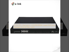 12 10G SFP+ Fiber portları + 8 10/100/1000M Bakır RJ45 portları Yönetilen Ethernet Fiber Switch