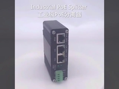 Endüstriyel IEEE802.3af/at PoE Splitter, 2 portlu anahtar fonksiyonu, çıkış voltajı 12VDC
