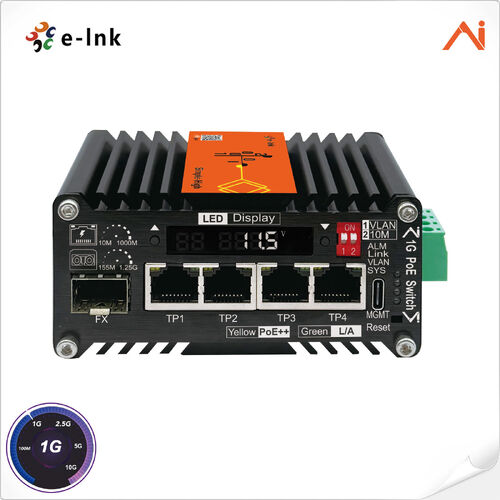 Latest company news about E-link LNK-AIMC104 Serisi: PoE Olmayan'dan 90W PoE++'ya Mini Endüstriyel Yapay Zeka Akıllı Yönetilen Anahtarlar