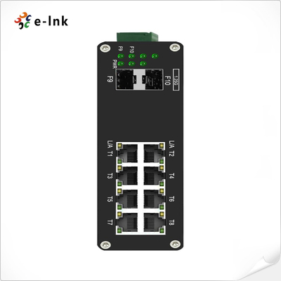 Yönetilen Ethernet Değiştiricisi Endüstriyel 8 Port 10/100/1000T Gigabit 2 Port 1000X SFP Fiber
