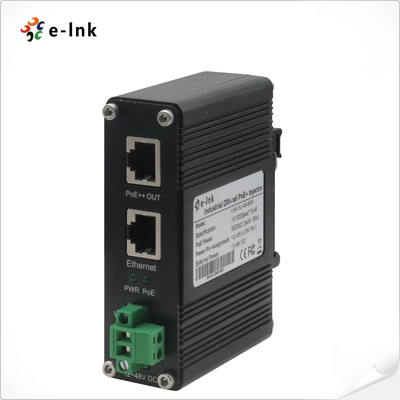Toptan PoE Enjeksiyonu Adaptörü 95W 802.3bt 1000M Din Rail Gigabit Güç Enjeksiyonu 48V DC Çıktısı