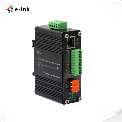 Mini Endüstriyel 10/100Base-T SFP Fiber Ethernet Medya Dönüştürücü, 1 Kanal RS232 / RS485 / RS422 seri