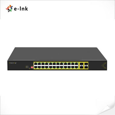 L2+ Yönetilebilir Rackmount 24-Port 10/100/1000T + 4-Port 1000X SFP, Full/Yarım çift yönlü Ethernet Anahtarını destekler
