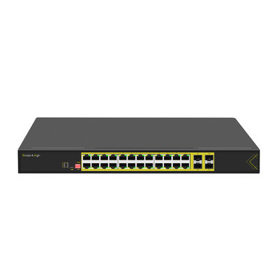 L2+ Yönetilebilir Raf Tipi 24-Port 10/100/1000T 802.3at PoE + 4-Port 1000X SFP PoE Switch