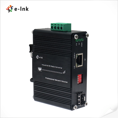 Mini Endüstriyel 10G/5G/2.5G/1G/100M 802.3bt'ten 10GBASE-X SFP+ Medya Dönüştürücüsü