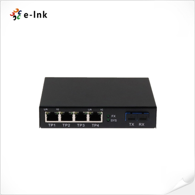 1x10G SC Fiber Port + 4 x 10/100/1000M Ethernet RJ45 Portları ile LED Ekran Fiber Değiştiricisi
