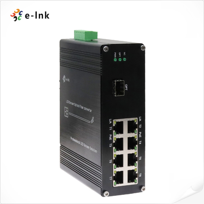 LED Ekran Fiber Converter 1x10G SFP+ Fiber Port + 8 x 10/100/1000M Ethernet RJ45 Portları