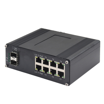 Mini Endüstriyel 10 Bağlantı Noktalı 10/100/1000T Kompakt Ethernet Anahtarı