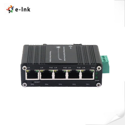 Mini Endüstriyel Yönetilen 4 Portlu 10/100/1000BASE-T 802.3at PoE + 1 Portlu 10/100/1000T Ethernet Switch