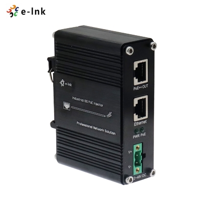 12 ~ 48V DC Güç Girişi Endüstriyel 10G 60W PoE Enjektoru