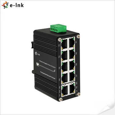 Mini Endüstriyel 10-Port 10/100/1000T RJ45 Kompakt Ethernet Anahtarı 12~48VDC