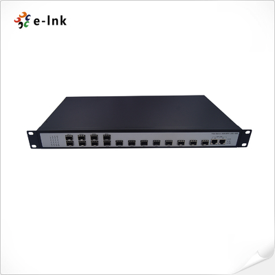Yönetilmeyen 16 portlu 100Base-FX SFP + 2-10/100/1000-TX anahtarı