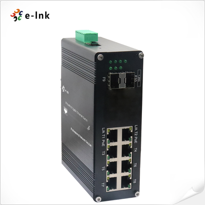 Endüstriyel L2+ 8 Bağlantı Noktalı 10/100/1000T + 2 Bağlantı Noktalı 1000X SFP Yönetilen Ethernet Anahtarı