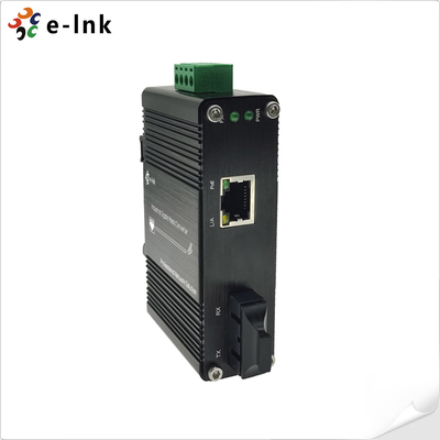 Mini Endüstriyel 100BASE-FX 10/100BASE-T 60W PoE++ Medya Değiştiricisi