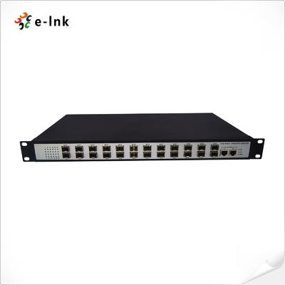 Yönetilmeyen 24 portlu 100Base-FX SFP + 2-10/100/1000-TX Switch