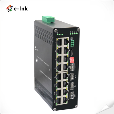Endüstriyel L2+ 16-Port 10/100/1000T + 4-Port 1000X SFP Yönetilen Ethernet Değiştiricisi