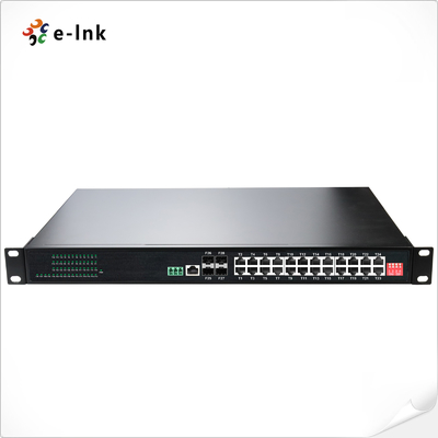 Endüstriyel L2+ Rackmount 24-Port 10/100/1000T + 4-Port 1000X SFP Yönetilen Ethernet Değiştirici