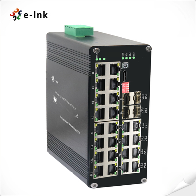 Endüstriyel L2+ 24-Port 10/100/1000T + 4-Port 1000X SFP Yönetilen Ethernet Değiştiricisi