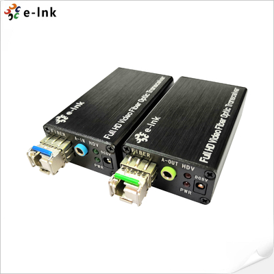 Dış stereo sesli mini tip DVI Fiber Optic Extender