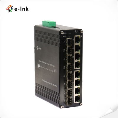 Endüstriyel L2+ 8-Port 10/100/1000T + 8-Port 1000X SFP Yönetilen Ethernet Değiştiricisi