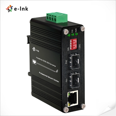 Endüstriyel 1G / 10G SFP +'dan SFP + OEO Dönüştürücüsü (3R Tekrarlayıcı) 1G Ethernet Medya Dönüştürücü Fonksiyonu ile