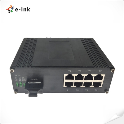 Endüstriyel 8 portlu 10/100/1000Base-T + 1-portlu 1000Base-X Ethernet anahtarı