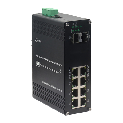 Endüstriyel L2+ 8-Port 10/100/1000T 802.3at PoE + 2-Port 1000X SFP Yönetilen Ethernet Değiştiricisi