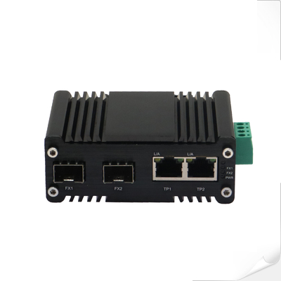 Mini Endüstriyel 2 portlu 10/100/1000Base-T + 2 portlu 100/1000Base-X SFP Ethernet Switch