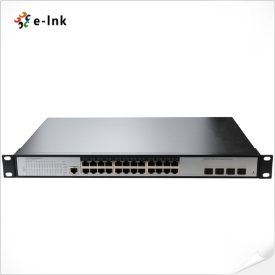24 Port 10/100/1000BASE-T 802.3at PoE + 4 Port 10G SFP+ L3 Yönetilebilir Switch
