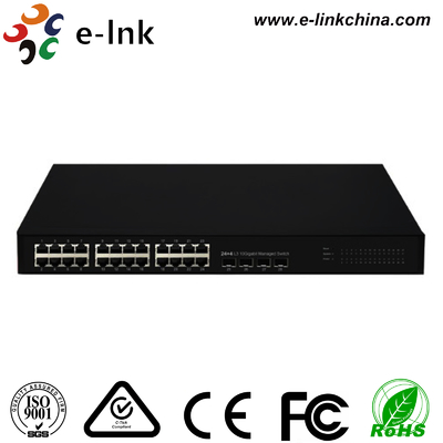 L3 Yönetilen 24G + 4 10G SFP+ Ethernet Anahtarı