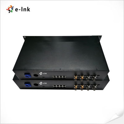 quality 8Ch Gigabit PoE + 6Ch İleri 3G-SDI + 2Ch Geriye 3G-SDI Fiber Optic Extender factory