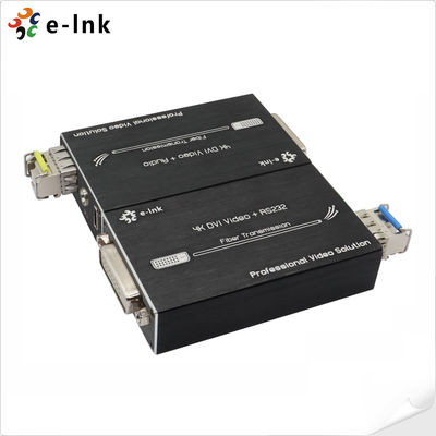 Stereo sesli Mini 4K DVI Fiber Optic Extender