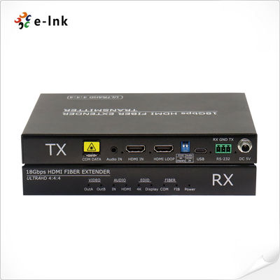 4K@60Hz 4:44 Sıkıştırılmamış ses-video fiber optik uzatıcı