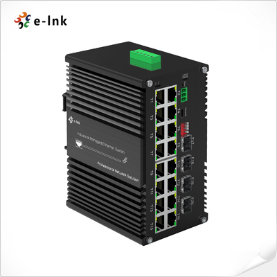 Endüstriyel L2+ 16-Port 10/100/1000T 802.3at PoE + 4-Port 1000X SFP Yönetilen Ethernet Değiştiricisi