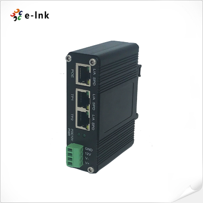 Endüstriyel IEEE802.3af/at PoE Ayırıcı, 2 portlu anahtar fonksiyonlu, çıkış voltajı 12VDC