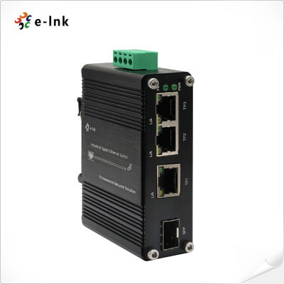 Mini Endüstriyel 3 Portlu 10/100/1000T + 1 Portlu 100/1000X SFP Gigabit Ethernet Değiştirici