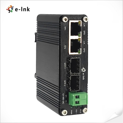 Mini Endüstriyel 2 portlu 10/100/1000Base-T + 2 portlu 100/1000Base-X SFP Ethernet Switch