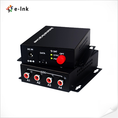Fiber Optik Dönüştürücü üzerinden 4 Kanal RCA Ses
