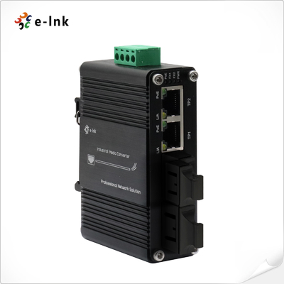 Mini Endüstriyel 2-Port 10/100/1000T 802.3at PoE + 2-Port 100/1000Base-X SFP Ethernet Anahtarı, 12~48VDC Güç Yükseltici Fonksiyonlu