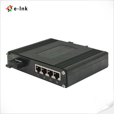Endüstriyel 4 portlu 10/100/1000T 802.3bt PoE + 1 portlu 100/1000BASE-X Ethernet Switch